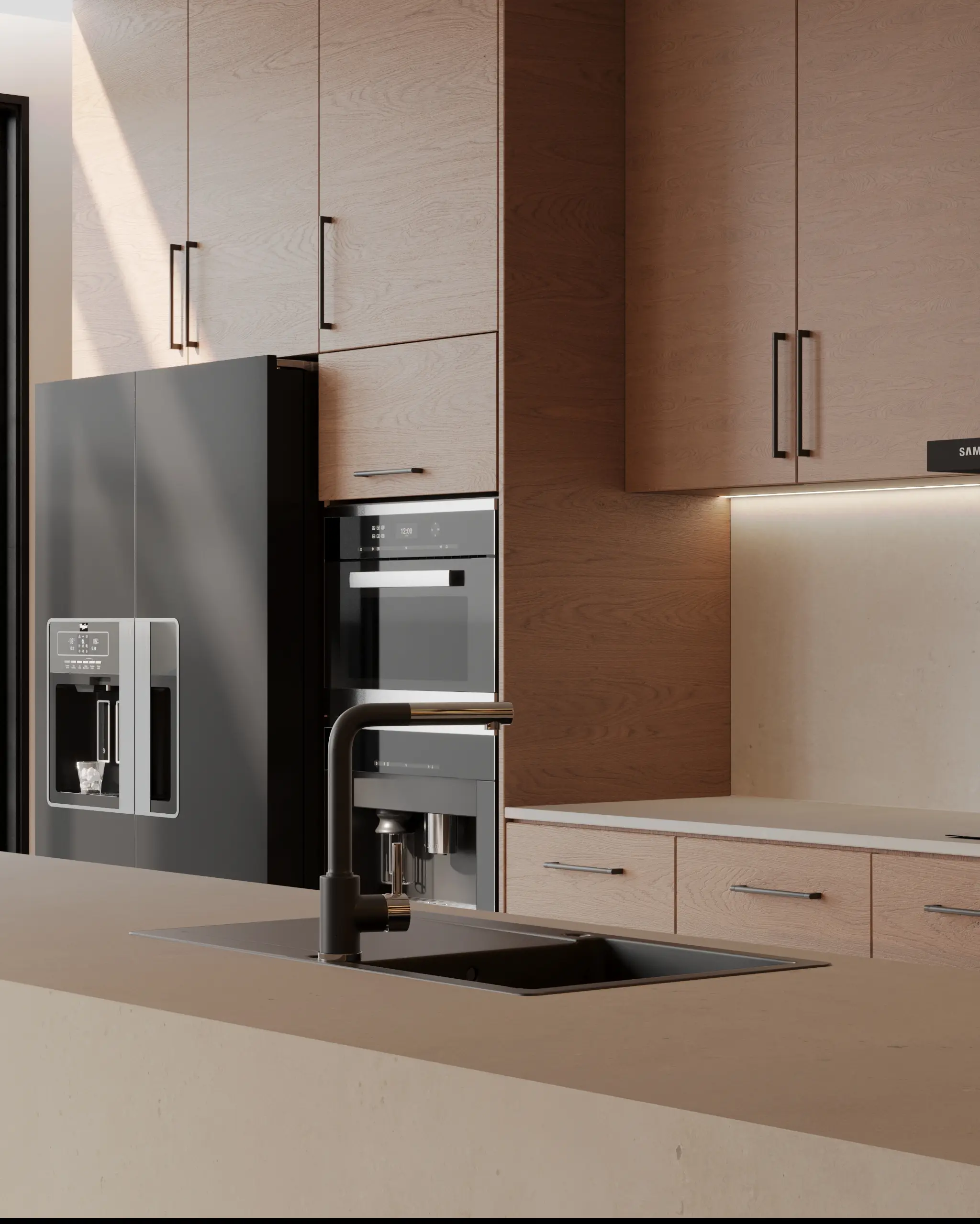 Modern Italian Kitchen Design - Minimalist white and gray theme